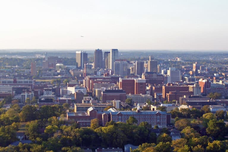 Birmingham city skyline view