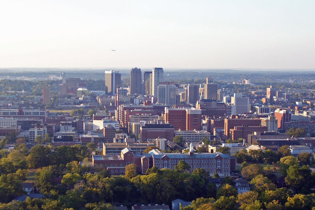 Birmingham city skyline view
