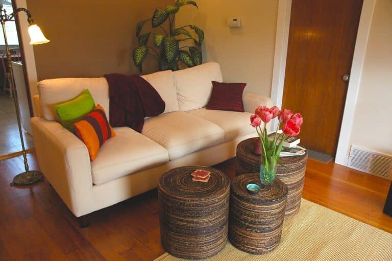 Comfortable modern living room in a furnished home