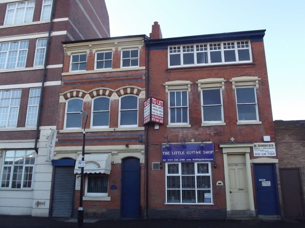 Street view of Birmingham's Jewellery Quarter