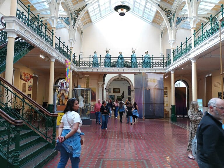 Interior gallery hall of Birmingham Museum and Art Gallery